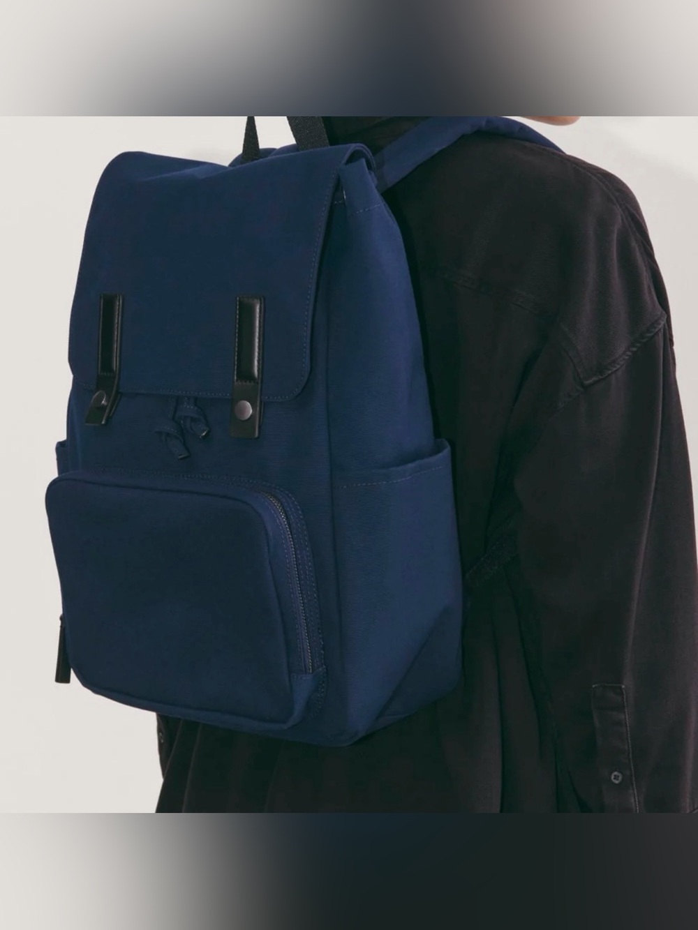 Everlane THE CANVAS BACKPACK navy blue
